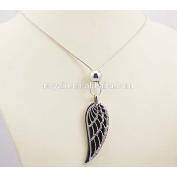 Collier pendentif en plumes en forme de bijoux en acier inoxydable